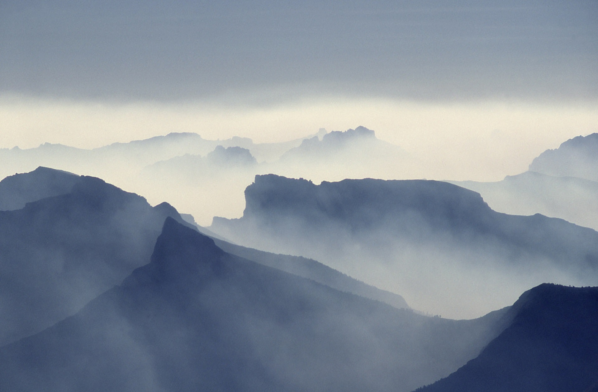 Mountains and clouds